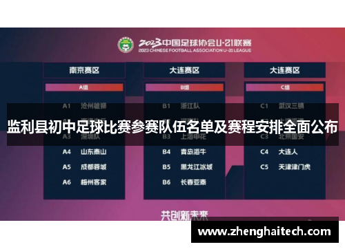 监利县初中足球比赛参赛队伍名单及赛程安排全面公布